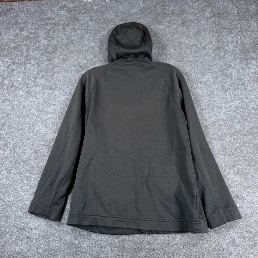 Free Country Boys L 14/16 Black Softshell Hooded Jacket Fleece Lined Full Zip
